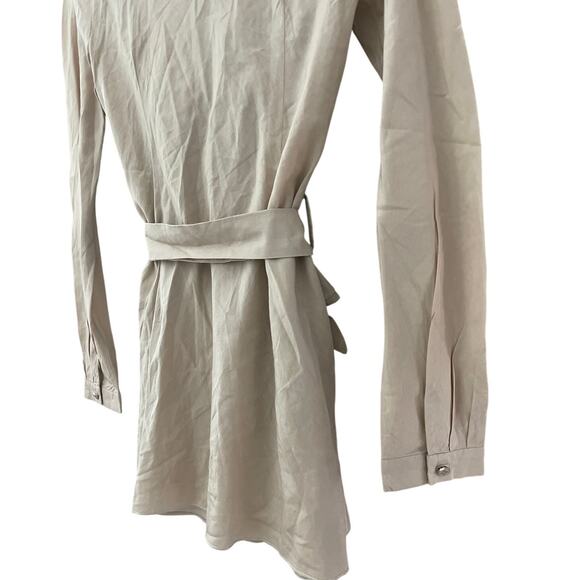 Donna Bella Italy Silk Romantic Ruffled Neckline Dusty Rose Size Small - Picture 8 of 10